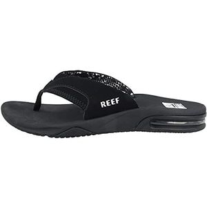 Reef Fanning slippers voor dames, Zwart, 38.5 EU