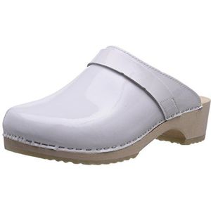 BigHorn - 6006 clog wit lak met witte zool