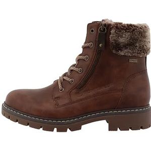 Veterboots - Effen - Imitatieleder - Blokhak - Warm Gevoerd