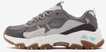 Skechers Women's D'Lites Hiker Sneaker, Chocolade, 4 UK, Chocolade, 37 EU