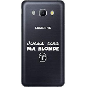 Zokko Beschermhoesje voor Samsung J5 2016 Jamais zonder Meine Blonde – zacht transparant inkt wit