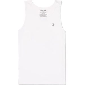 Volcom Men's Solid White Sleeveless Tank Top Shirt L
