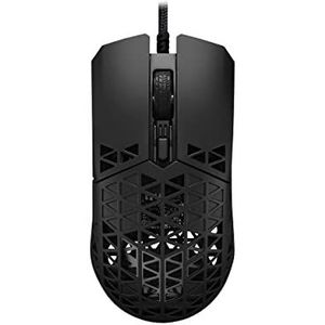 ASUS TUF Gaming M4 Air Gaming-muis, ultralicht, 47 g, 16.000 dpi, 6 programmeerbare toetsen, waterdicht IPX6, antibacterieel, bedraad