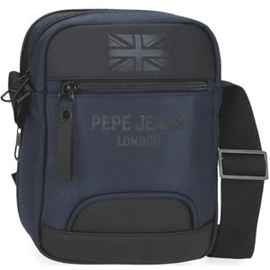 Schoudertas - Marineblauw - Polyester - 17 cm x 22 cm x 7,5 cm