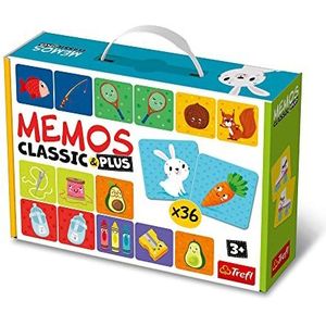 Trefl - Memos Classic & Plus, Logic - Educatief Memoryspel Voor Peuters, Paren Plaatjes Zoeken, Verschillende Manieren Om Te Spelen, Klassiek Memoryspel Voor Kinderen Vanaf 3 Jaar