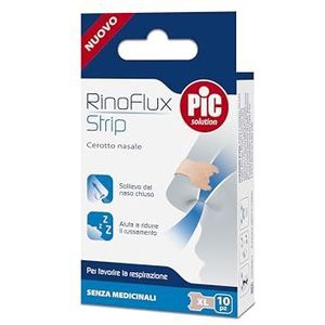 Pic Solution RinoFlux Strip Neuspleisters ademen goed, vergemakkelijken het ademen, onmiddellijke verlichting bij verstopte neus, verpakking van 10 stuks, maat XL