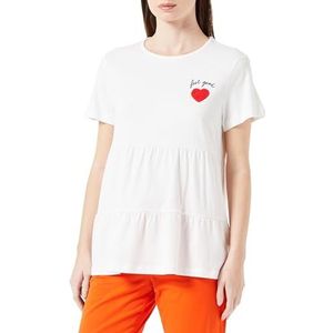 swirlie T-shirt voor dames, wit, XS