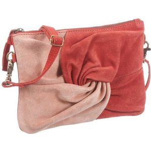Pieces Vrouwen Natalie Suede Kruis Over Clutch, Rot (Rood.)