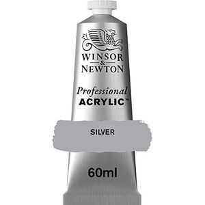 Winsor & Newton 2320617 Professionele acrylverf, hoge dekking, kunstenaarskwaliteit, lichtecht - 60ml Tube, Silver