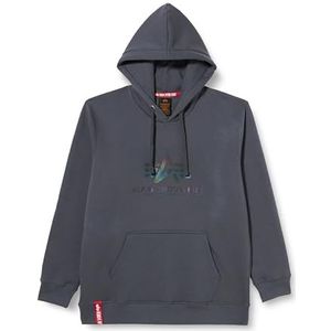 Alpha Industries Basic Hoody Regenboog Ref. Print Hooded Sweat voor Mannen Greyblack