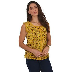 Joe Browns Dames mouwloos Ditsy T-shirt met bloemenprint, geel, 10