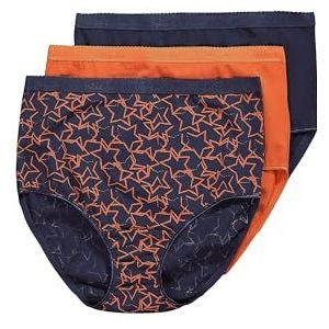 Ulla Popken Grote maten grote maten plus size maxislips, 3-pack, hoge taille, koper, 42/44