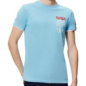 Nasa T-shirt voor heren, Blauw, S