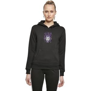 Miss Tee Dames hoodie Always On Fire Hoody, casual print hoodie voor vrouwen, regular fit, maten XS - 5XL, zwart, 4XL