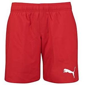 PUMA Jongens medium lengte shorts zwembroek, rood, 116 cm