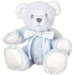 Suki Gifts 10082 - Hug-a-Boo blauwe teddybeer met geïntegreerde rammel, 18 cm, blauw