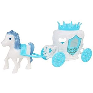 FLYPOP'S - Pony en Koets - Speelgoed voor Kinderen - 010098 - Multicolor - Plastic - Paard - Prinsessenkoets - 26 cm x 7 cm - Vanaf 3 jaar