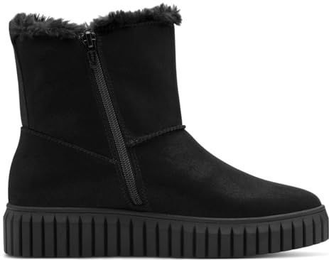 s.Oliver - Enkellaarsjes - Zwart - Met Plateau - Middelhoge Hak