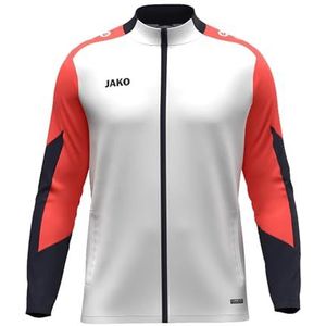 JAKO Unisex polyester jas Dynamic, wit/koraal/marine, S