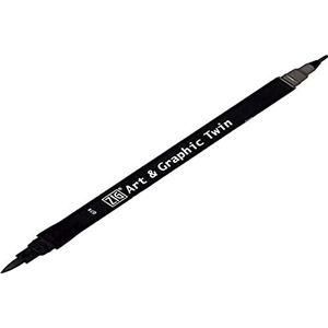 ZIG Art and Graphic Twin Tip Brush Marker 074 Grey