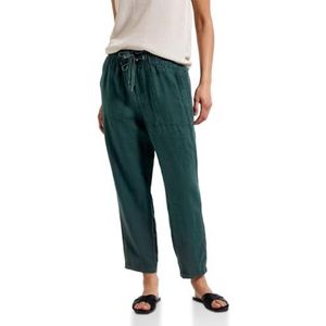 Street One - Paperbag Broek - Loose Fit - High Waist - Dames - Zwart - Katoen