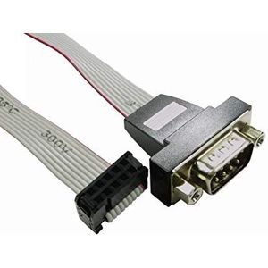 Seriële kabel/IDC Male / 9-polige D-Sub Male, 300mm, Grijs, CE, REACH