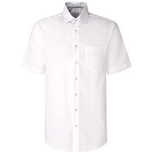 Seidensticker Men's Regular Fit Shirt met korte mouwen, wit, 38, wit, 38