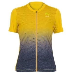 Karpos 2501096-035 Verve Evo W Jersey T-Shirt Dames Lemon Curry/Ombre Blue Maat XL, Citroen Curry/Ombre Blue, XL