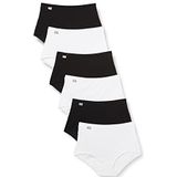 Playtex - Koester - Katoenen Maxi Slip - Wit/Zwart - 6 Pack