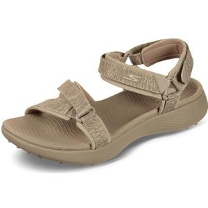 Skechers Women's 600 Spikeless Golf Sandals Shoe, Taupe, 7 M US