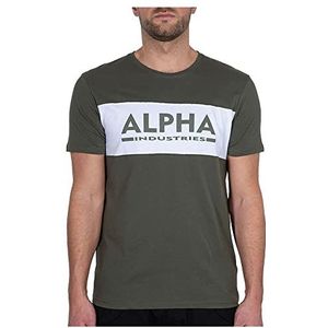 Alpha Industries Alpha Inlay T voor heren Darkolive/White S