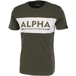 Alpha Industries Alpha Inlay T voor heren Darkolive/White S