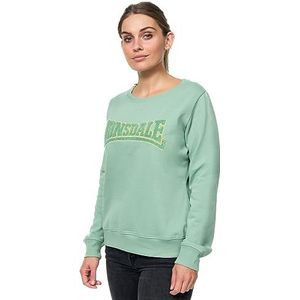 Lonsdale BALLYHIP Sweatshirt voor dames, ronde hals, groen/mosterd, M, 117502