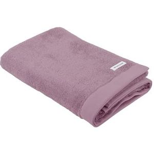 TOM TAILOR Douchehanddoek, 70x140 cm, 100% katoen/badstof, met twee hangers en label met logo, Color Bath Towel paars (Cozy Mauve)