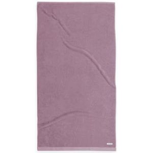 TOM TAILOR Douchehanddoek, 70x140 cm, 100% katoen/badstof, met twee hangers en label met logo, Color Bath Towel paars (Cozy Mauve)