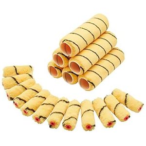 ProDec 18-delige emulsie Value Pack Medium Pile Paint Rollers - 6X 9"" Plus 12x 4"" Mini Rollers voor een gladde afwerking Schilderen met emulsie en metselwerk verf op binnen- en buitenmuren en plafonds