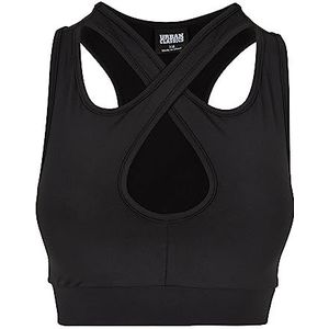 Urban Classics Ladies Crossed Sports Bra Vrouwen BH zwart, zwart, XL