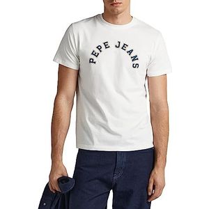 Pepe Jeans Heren Westend T-shirt, Wit (Off White), XXL