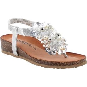 IGI&CO D.Antibes Damessandalen met sleehak, Zilver, 35 EU