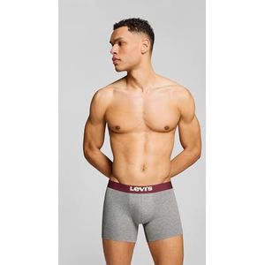 Levi's - Solid Basic - Boxerslip - Grijs/Zwart - Pack van 2