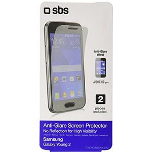 SBS tescreensayou2 A2 Anti-Glare Galaxy Young 2 2 stuks (S) – Displaybeschermfolie (Anti-Glare Screen Protector, mobiele telefoon/smartphone, Samsung, Galaxy Young 2, PVC, transparant)