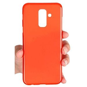misemiya® Designer Samsung Galaxy A6 A9 Plus 2018/Samsung Galaxy Star Lite Case + Screen Protector Full (wit), tpu-trans, rood