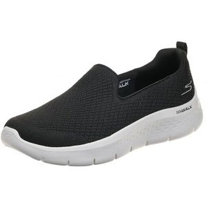 Skechers Dames GO Walk Flex Ocean Sunset, zwart textiel/witte trim, 7 UK, Zwart Textiel Wit Trim, 40 EU