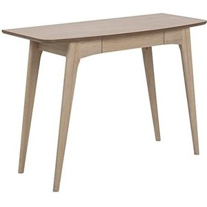 AC Design Furniture Konrad Bureau, B: 105 x D: 45 x H: 74 cm, wit eiken fineer, MDF, 1 stuks, wit gepigmenteerd, B: 105 x D: 45 x H: 74 cm
