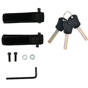 Dunlop Fietsslot, vouwslot, frameslot met 3 sleutels, zwart, 85 x 7 x 5 cm