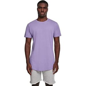 Urban Classics Heren T-shirt Shaped Long Tee effen kleur, lang gesneden herenshirt, verkrijgbaar in vele verschillende kleuren, maten XS-5XL, lavendel, 5XL