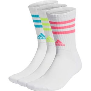 adidas Unisex 3-strepen gewatteerde crew sokken 3 paar crew-sokken