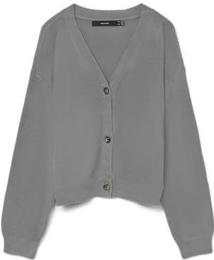 VERO MODA - VMSABA - Gebreid Vest - Grijs Gemêleerd