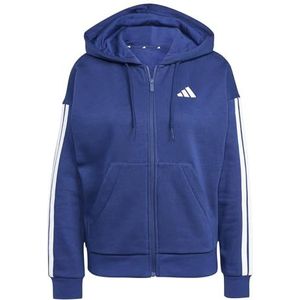 adidas - Essentials 3-Stripes - Damescapuchon - Zwart - Volledige Rits