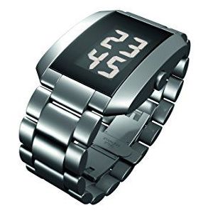 Rosendahl Unisex digitaal kwarts Smart Watch polshorloge met roestvrij stalen armband 43242, zilver/zwart, armband